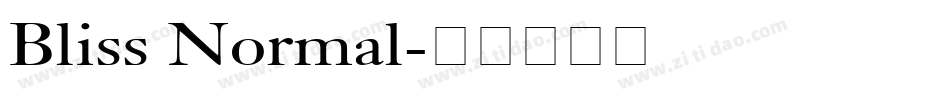 Bliss Normal字体转换